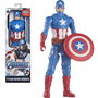 Hasbro - Figurine de Collection Titan Captain America E7877 - Franchise Avengers - Figurine d'Action - Pour Enfants à Partir de 4 Ans