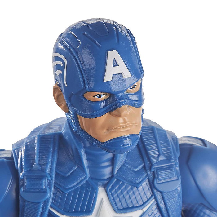 Hasbro - Figurine de Collection Titan Captain America E7877 - Franchise Avengers - Figurine d'Action - Pour Enfants à Partir de 4 Ans