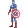 Hasbro - Figurine de Collection Titan Captain America E7877 - Franchise Avengers - Figurine d'Action - Pour Enfants à Partir de 4 Ans