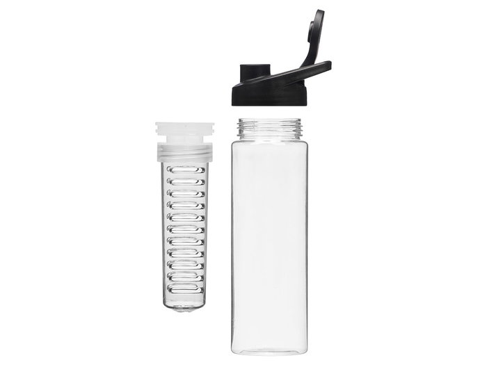 Leknes Bouteille Filtre 650 ml 9x24x7 cm Blanc et Gris Plastique (Set de 24)