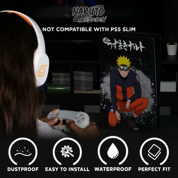 Konix Housse de protection Naruto Shippuden pour PS5, Silicone, Multicouleur