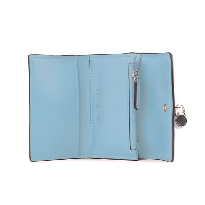 Michael Kors Portefeuille Lyra Bleu 35S5S1YE0L-LT-SKY Skuyce en Cuir Michael Kors Portefeuille Lyra Bleu 35S5S1YE0L-LT-SKY Skuyce en Cuir