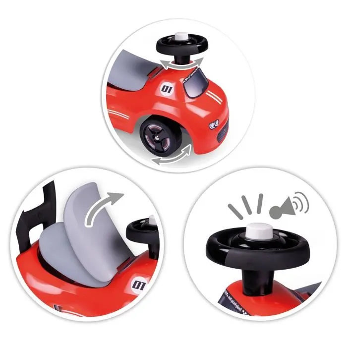 Smoby Porteur Enfant Auto Rouge 2 en 1 - Aide à la Marche et Voiture avec Coffre et Klaxon - Stable Léger Ergonomique - Dès 10 mois - Fabrication Française Smoby Porteur Enfant Auto Rouge 2 en 1 - Aide à la Marche et Voiture avec Coffre et Klaxon - Stable Léger Ergonomique - Dès 10 mois - Fabrication Française