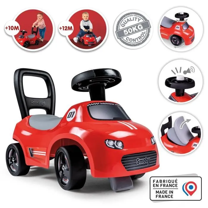 Smoby Porteur Enfant Auto Rouge 2 en 1 - Aide à la Marche et Voiture avec Coffre et Klaxon - Stable Léger Ergonomique - Dès 10 mois - Fabrication Française Smoby Porteur Enfant Auto Rouge 2 en 1 - Aide à la Marche et Voiture avec Coffre et Klaxon - Stable Léger Ergonomique - Dès 10 mois - Fabrication Française