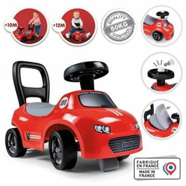Smoby Porteur 2 en 1 Rouge et Noir