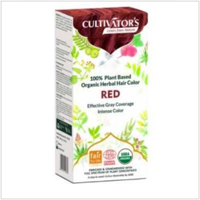 CULTIVATORS Teinture Organique Cheveux Roux 100g - Ecocert - Couvre les Cheveux Blancs à 100%, Vegan CULTIVATORS Teinture Organique Cheveux Roux 100g - Ecocert - Couvre les Cheveux Blancs à 100%, Vegan