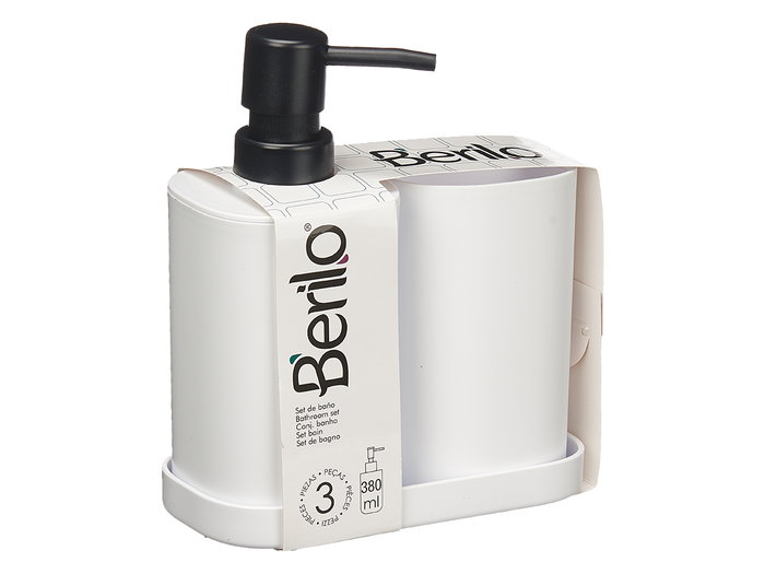 Berilo Lot 3 Pièces Salle de Bain Plastique Blanc 14x17x7 cm (Set de 12) Berilo Lot 3 Pièces Salle de Bain Plastique Blanc 14x17x7 cm (Set de 12)