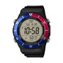 Casio AE-1700H Montre homme digitale Quartz - Noir/Bleu - Étanche 10 bars - Éclairage LED, Second fuseau, Chronomètre, Compte à rebours