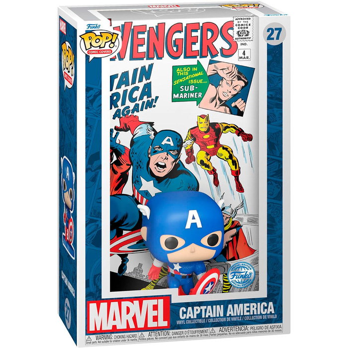 Funko Pop! Figure Marvel Avengers Captain America - Comic Cover - Figurine de Collection