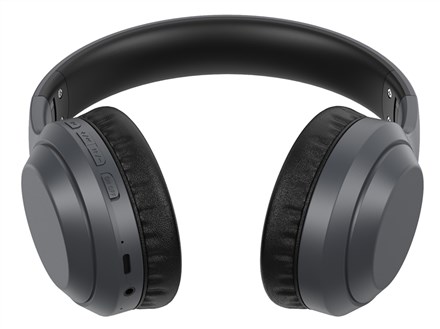 Elbe ABT-A10-G Casque audio supra-aural Bluetooth avec réduction de bruit ANC et micro, gris