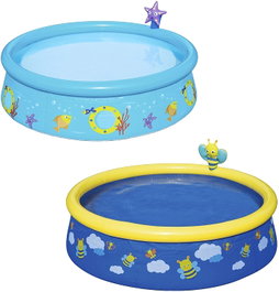 Bestway 57326 Piscine Décorée pour Enfant 152 x 38 cm avec Arroseur Intégré TriTech