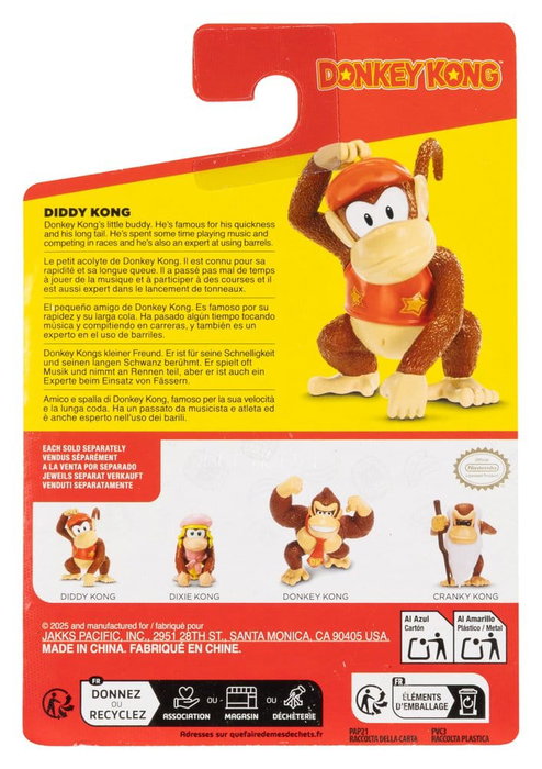 Jakks Pacific World of Nintendo Assortiment de 16 Figurines Donkey Kong