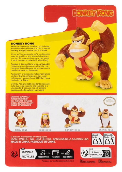 Jakks Pacific World of Nintendo Assortiment de 16 Figurines Donkey Kong