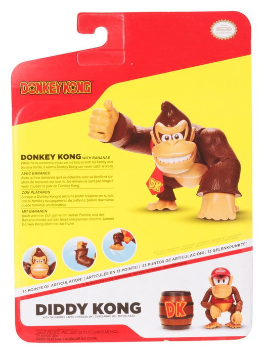 Jakks Pacific World of Nintendo Assortiment de 16 Figurines Donkey Kong
