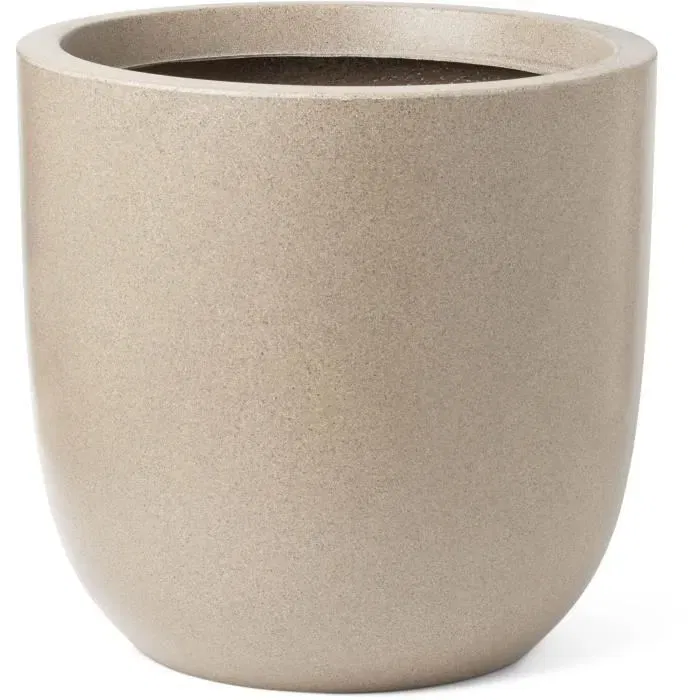 CAPI EUROPE Pot de fleurs Waste Smooth NL 35x34 cm - Terrazzo beige - Design contemporain et écologique CAPI EUROPE Pot de fleurs Waste Smooth NL 35x34 cm - Terrazzo beige - Design contemporain et écologique