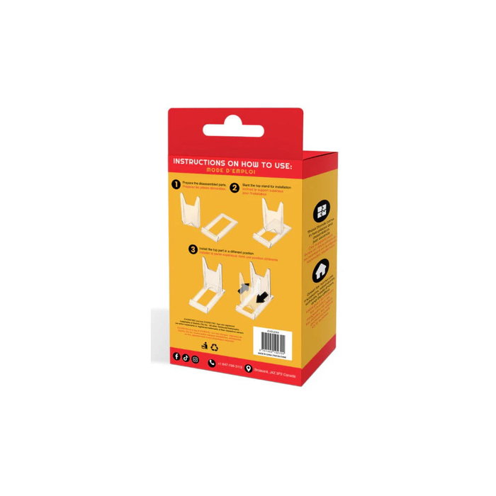 Pack 6 supports de chevalets réglables en acrylique