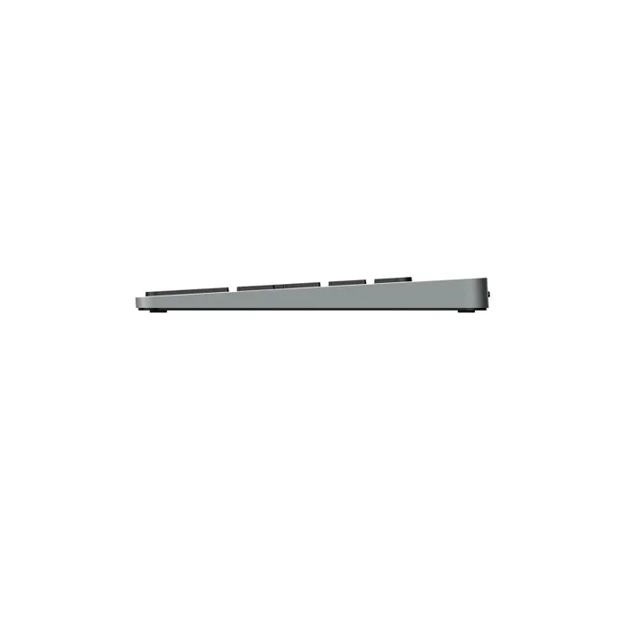 Mobility Lab KS720W Clavier sans fil solaire Full-Size AZERTY avec touches plates, pavé numérique, aluminium et Bluetooth