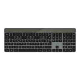 Mobility Lab KS720W Clavier sans fil solaire Full-Size AZERTY avec touches plates, pavé numérique, aluminium et Bluetooth