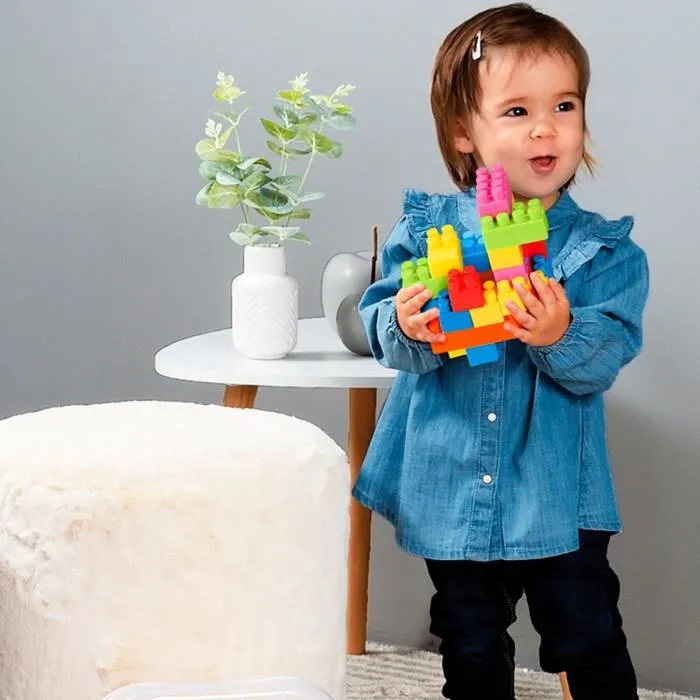 Ecoiffier - Sac de briques Abrick 120 pièces, jeu de construction en plastique multicolore pour enfant dès 18 mois Ecoiffier - Sac de briques Abrick 120 pièces, jeu de construction en plastique multicolore pour enfant dès 18 mois