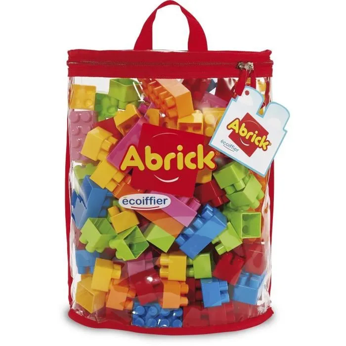 Ecoiffier - Sac de briques Abrick 120 pièces, jeu de construction en plastique multicolore pour enfant dès 18 mois Ecoiffier - Sac de briques Abrick 120 pièces, jeu de construction en plastique multicolore pour enfant dès 18 mois