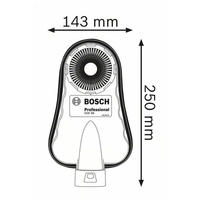 Bosch Professional GDE 68 Accessoire d'aspiration universel pour perçages jusqu'à 68 mm