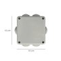 WOLFPACK LINEA PROFESIONAL Boîte étanche de surface 100 x 100 x 50 mm grise