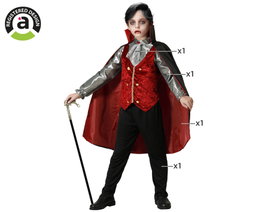 atosa Déguisement Vampire Rouge avec Cape pour Enfant