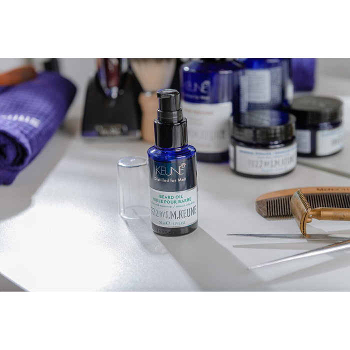 Keune 1922 By J.M. Keune Huile à Barbe Hydratante pour Hommes - Soin Barbe Hydratant - Flacon 50 ml