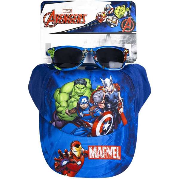 Cerdá Casquette avec lunettes de soleil Avengers - Taille 53 cm - Bleue