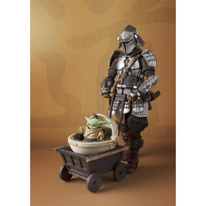 TAMASHII NATIONS Figure Ronin Mandalorian avec Armure Beskar et Grogu - Star Wars The Black Series - Figurine articulée de 18 cm avec accessoires TAMASHII NATIONS Figure Ronin Mandalorian avec Armure Beskar et Grogu - Star Wars The Black Series - Figurine articulée de 18 cm avec accessoires