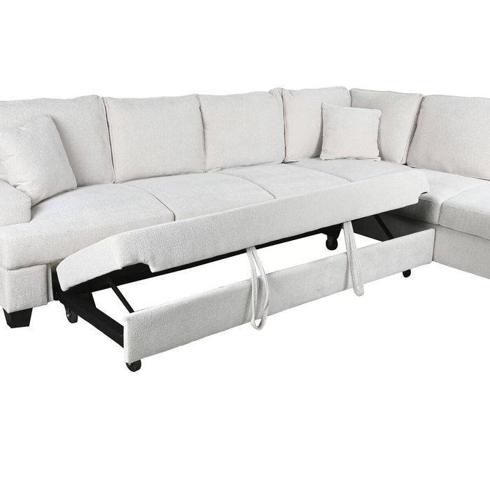 Canapé Convertible Home ESPRIT Beige Moderne 285 x 260 x 90 cm