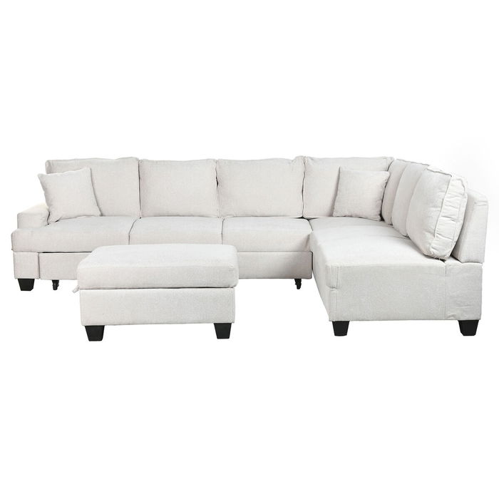 Canapé Convertible Home ESPRIT Beige Moderne 285 x 260 x 90 cm