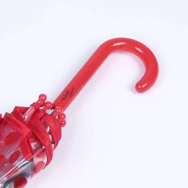 Cerdá Parapluie manuel à bulles Minnie pour enfants, âge recommandé 2 à 8 ans, matériau POE, couleur rouge