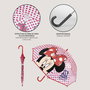 Cerdá Parapluie manuel à bulles Minnie pour enfants, âge recommandé 2 à 8 ans, matériau POE, couleur rouge