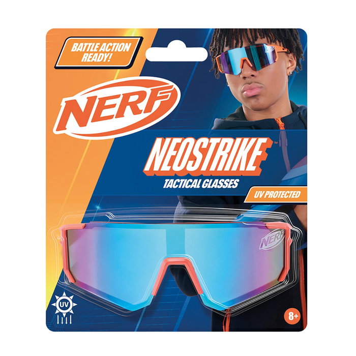 Toy Partner - Lunettes Tactiques Nerf Ner0413 (Neostrike) - Gafas de Protection pour Jeu - Monture Léger, Verres Miroir Bleu - Licence NERF Toy Partner - Lunettes Tactiques Nerf Ner0413 (Neostrike) - Gafas de Protection pour Jeu - Monture Léger, Verres Miroir Bleu - Licence NERF