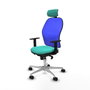 Piqueras y Crespo Chaise de Bureau avec Appui-tête 1D086N2 Turquoise