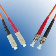 MicroConnect Câble à fibre optique OM1 Multimode Duplex ST-SC, 2m, Orange