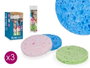 Berilo Lot de 3 Éponges Démaquillantes Assorties Couleurs Cellulose 8x29x1 cm (Set de 38)