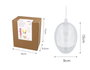 Innspiro Pack de 6 œufs en plastique transparent de 13 cm pour décoration