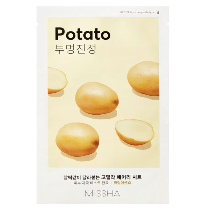 Missha Masque Facial Airy Fit Potato à la Pomme de Terre, Soin de la Peau, 19 g Missha Masque Facial Airy Fit Potato à la Pomme de Terre, Soin de la Peau, 19 g