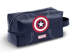 Marvel Nécessaire de Voyage Brick PLUS Captain America Starshield, Azul Oscuro, 13 x 27 x 13 cm, PVC avec intérieur en Polyester