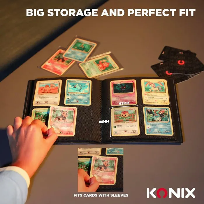 Konix Mini album 160 cartes - Noir Konix Mini album 160 cartes - Noir