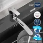 GROHE Robinet de cuisine monocommande Evier QUICKFIX Start, bec bas chromé, mousseur, flexibles souples - Réf. 31138002