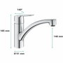 Grohe QuickFix Start Mitigeur de cuisine monocommande chromé 31138002