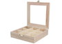 Innspiro Boîte vitrine expositor en bois de balsa, 9 compartiments, 17,5x17,5x4,5cm