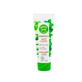 HAPPY BIO Dentifrice Anti-Caries Menthe Aloe avec Fluor 75 ml