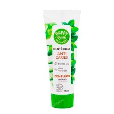 Happy Bio Dentifrice Anti-Caries Menthe Aloe Vera avec Fluor 75 ml Happy Bio Dentifrice Anti-Caries Menthe Aloe Vera avec Fluor 75 ml