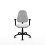 PIQUERAS Y CRESPO Chaise de bureau Algarra, Tissu Blanc, Accoudoirs 1D