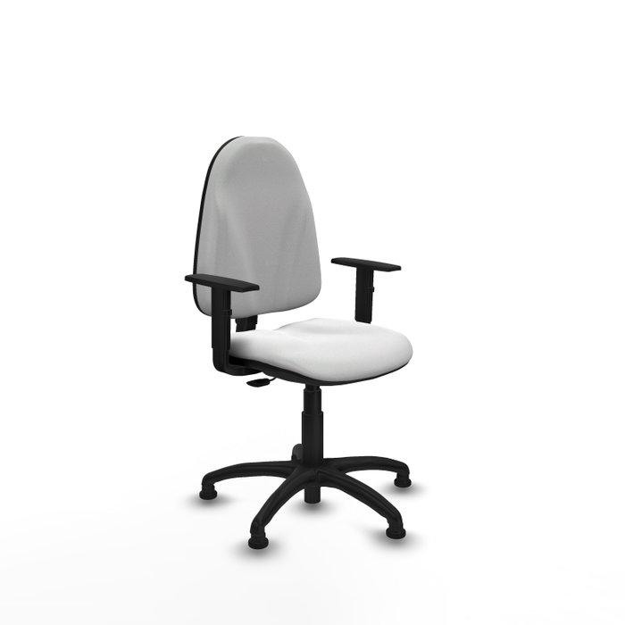 PIQUERAS Y CRESPO Chaise de bureau Algarra, Tissu Blanc, Accoudoirs 1D PIQUERAS Y CRESPO Chaise de bureau Algarra, Tissu Blanc, Accoudoirs 1D