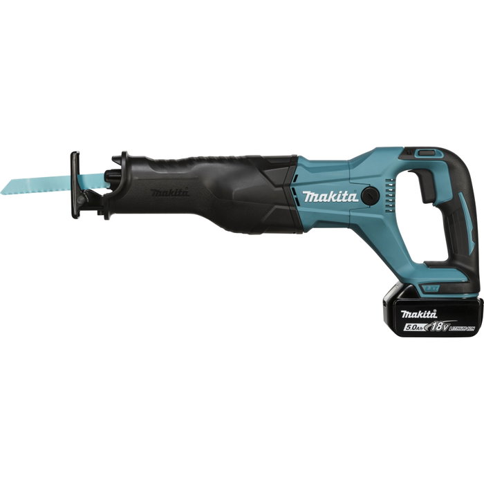 Makita DJR186RT Scie sabre sans fil avec batterie 5,0 Ah et chargeur rapide